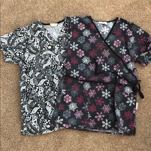 Nursing scrub tops
